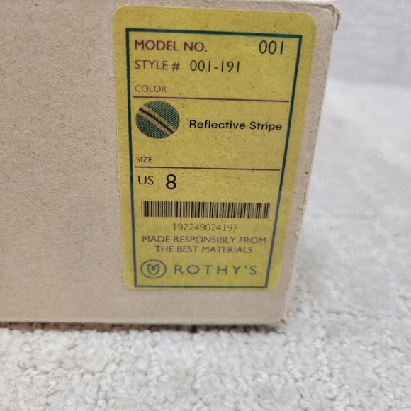 Rothy's The Flat  Reflective Stripe Slip On Shoes Women's Size US 8, 8.5 RETIRED - Picture 10 of 10